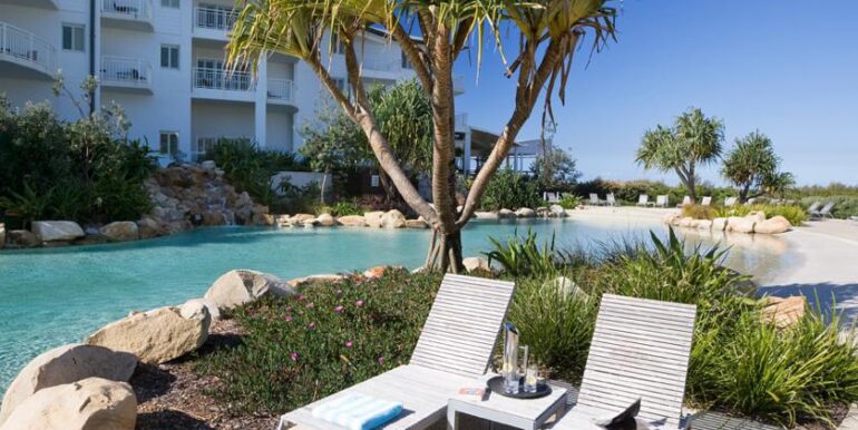 Mantra loungers by pool